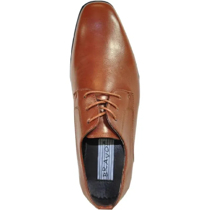 Mens Pointed Plain Toe Oxford Dress Shoe In Brown sold by Alberto Nardoni