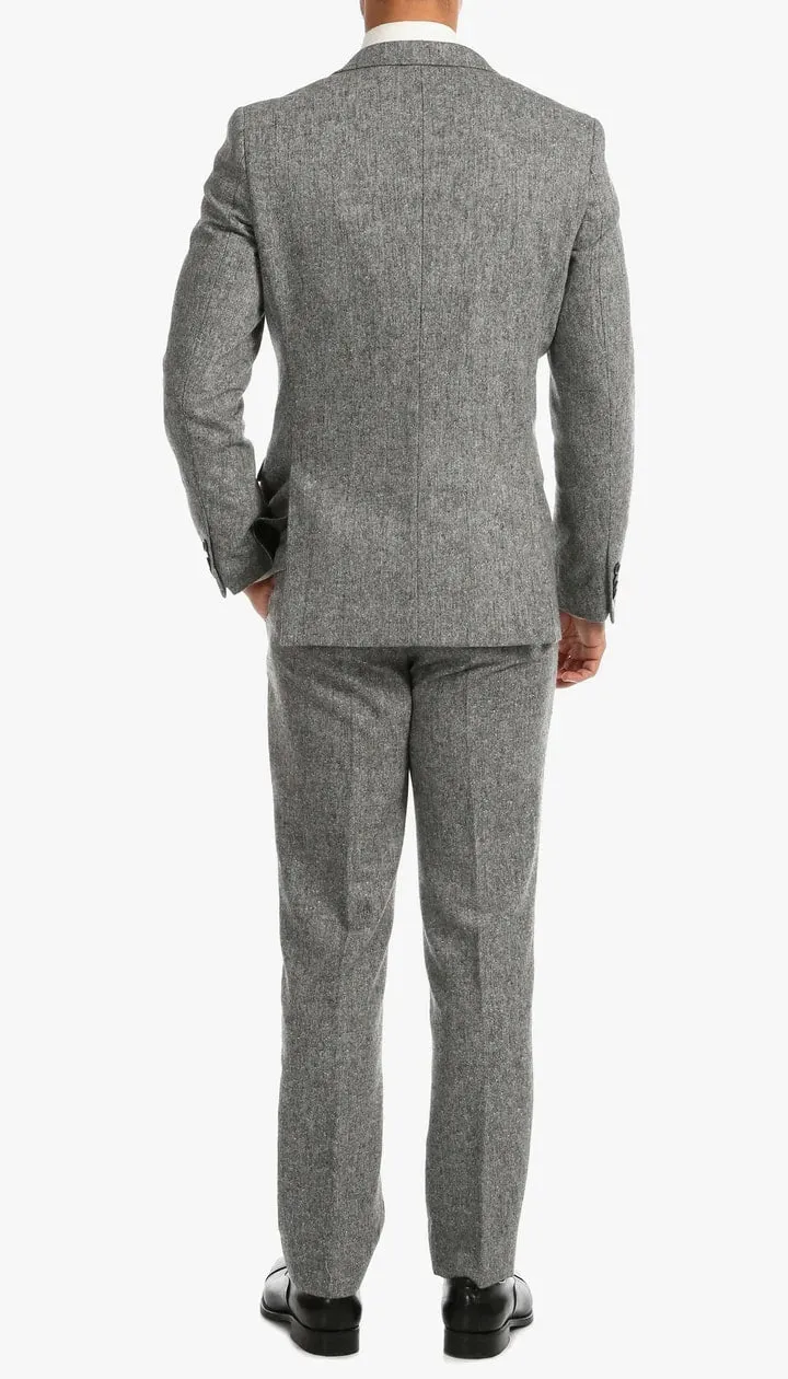 Bradford Grey Slim Fit 3 Piece Tweed Suit sold by Alberto Nardoni product image thumbnail 4