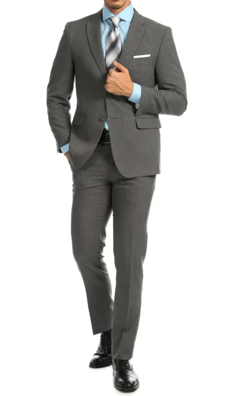 Mens Heather Grey Slim Fit 2pc Suit sold by Alberto Nardoni