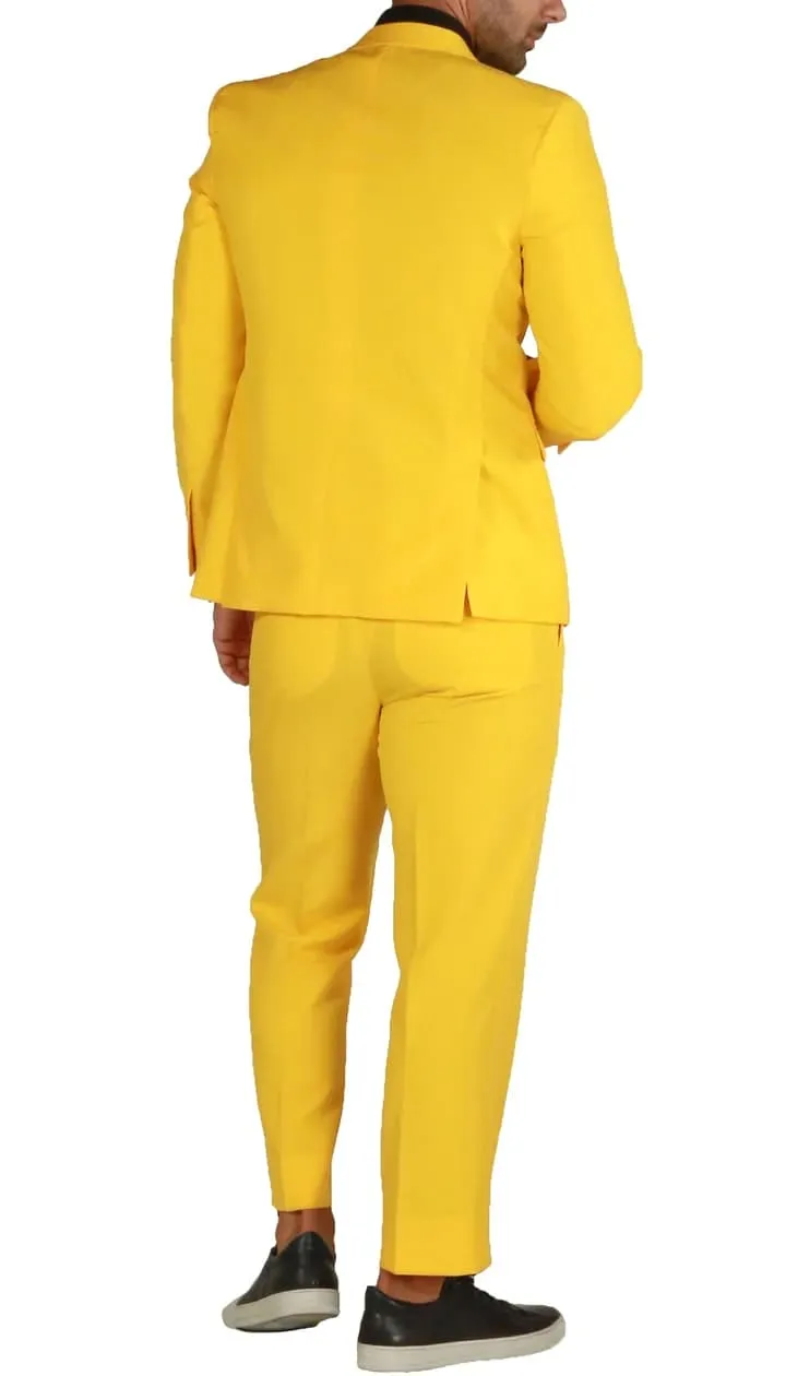 Paul Lorenzo Mens Yellow Slim Fit 2 Piece Suit sold by Alberto Nardoni product image thumbnail 4