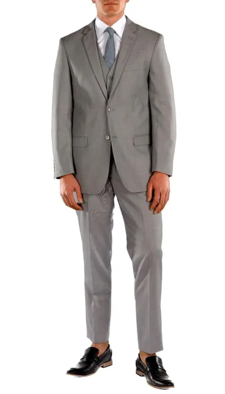 Jax Light Grey Slim Fit 3 Piece Suit sold by Alberto Nardoni