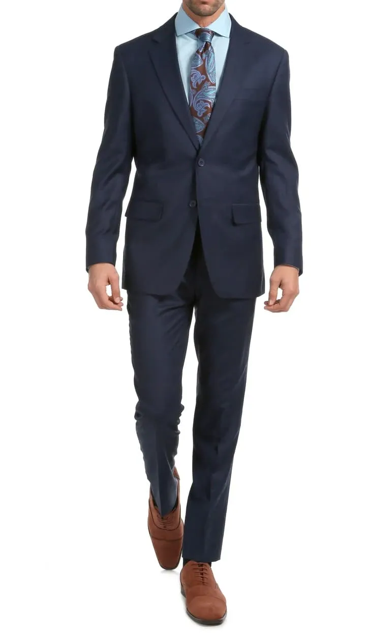 Mason Navy Men's Premium 2pc Premium Wool Slim Fit Suit sold by Alberto Nardoni