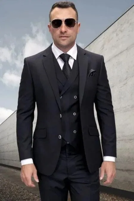 Gray Wool Suit - English Suit - Mens Wool Business Suit sold by Alberto Nardoni
