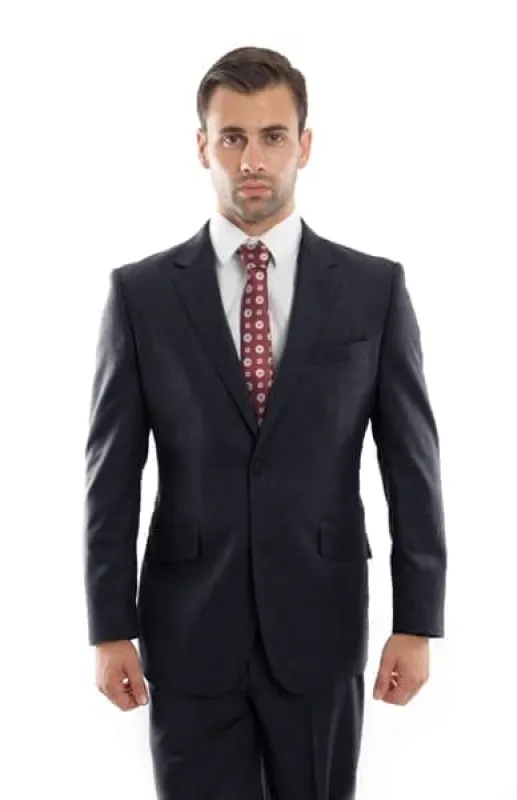 Navy Wool Twill Modern Fit Suit sold by Alberto Nardoni