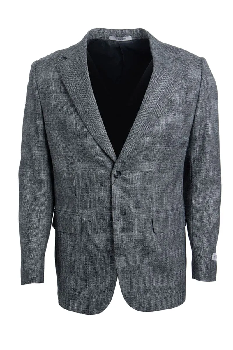 Mens Stacy Adams Suit - Stacy Adams Suit Men's Glen Plaid Two Button Sport Coat Blazer - Grey sold by Alberto Nardoni product image thumbnail 2