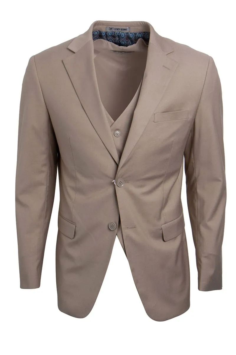 Mens Stacy Adams Suit -Stacy Adams Suit Men's Vested Two Button Notch Lapel Suit - Tan sold by Alberto Nardoni