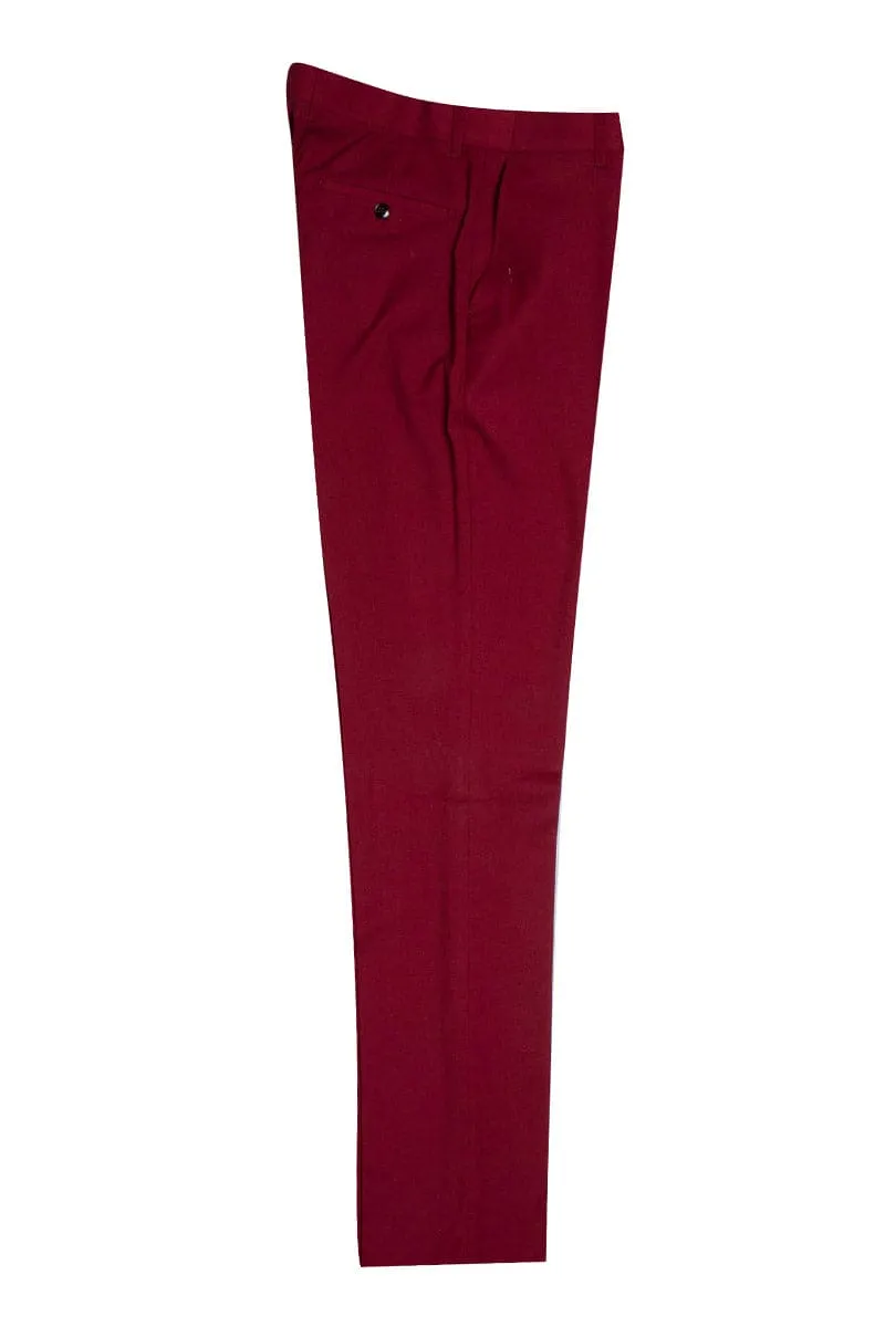 Mens Stacy Adams Suit - Stacy Adams Suit Men's Vested Suit - Cherry Red with One Button Peak Lapel sold by Alberto Nardoni product image thumbnail 3