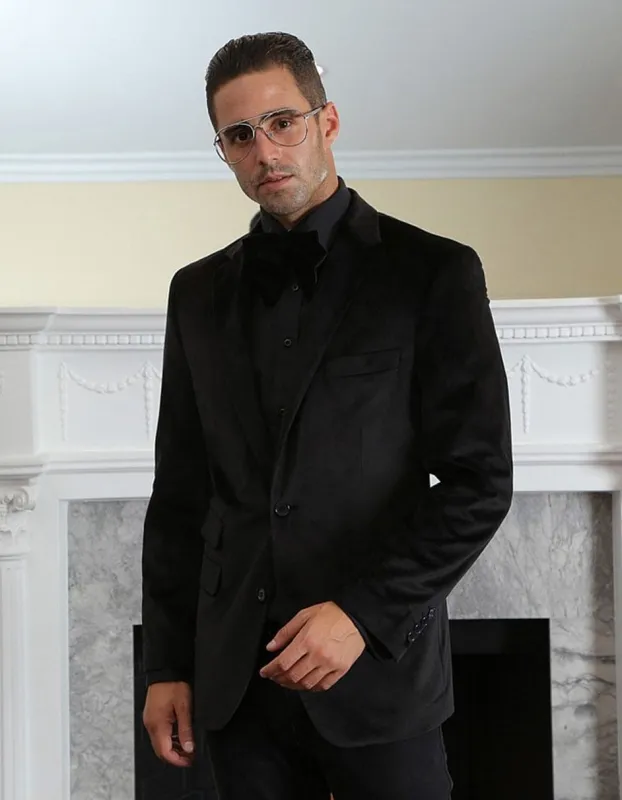 Mens Designer Traditional Shawl Dinner Jacket in Black sold by Alberto Nardoni
