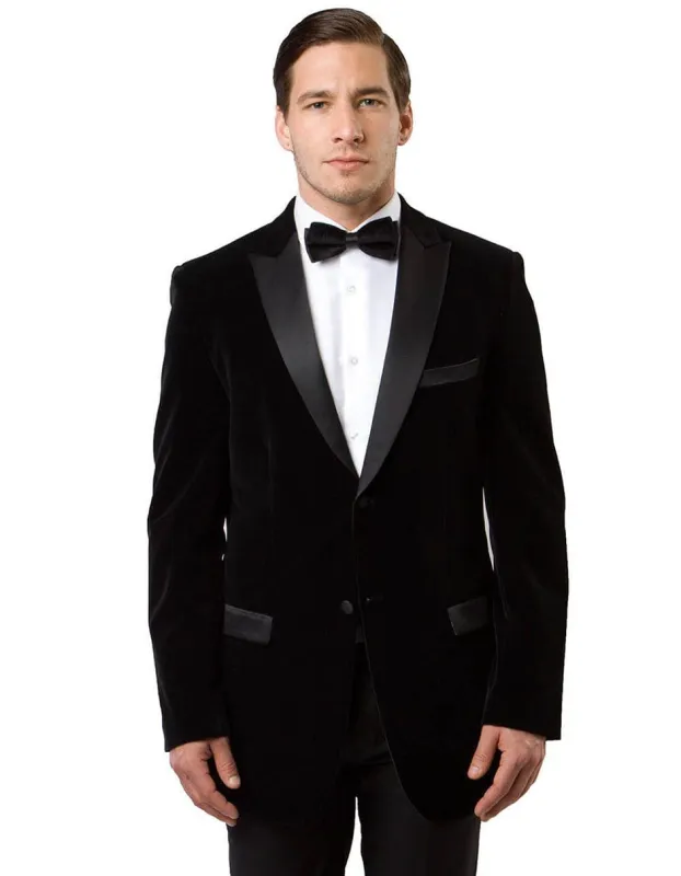 Mens Designer Traditional Shawl Dinner Jacket in Black sold by Alberto Nardoni