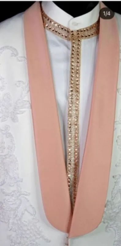 Wedding Tuxedos For Men in Light Pink Classic Wedding Tuxedo Style For Guys - Two Toned Lapel sold by Alberto Nardoni