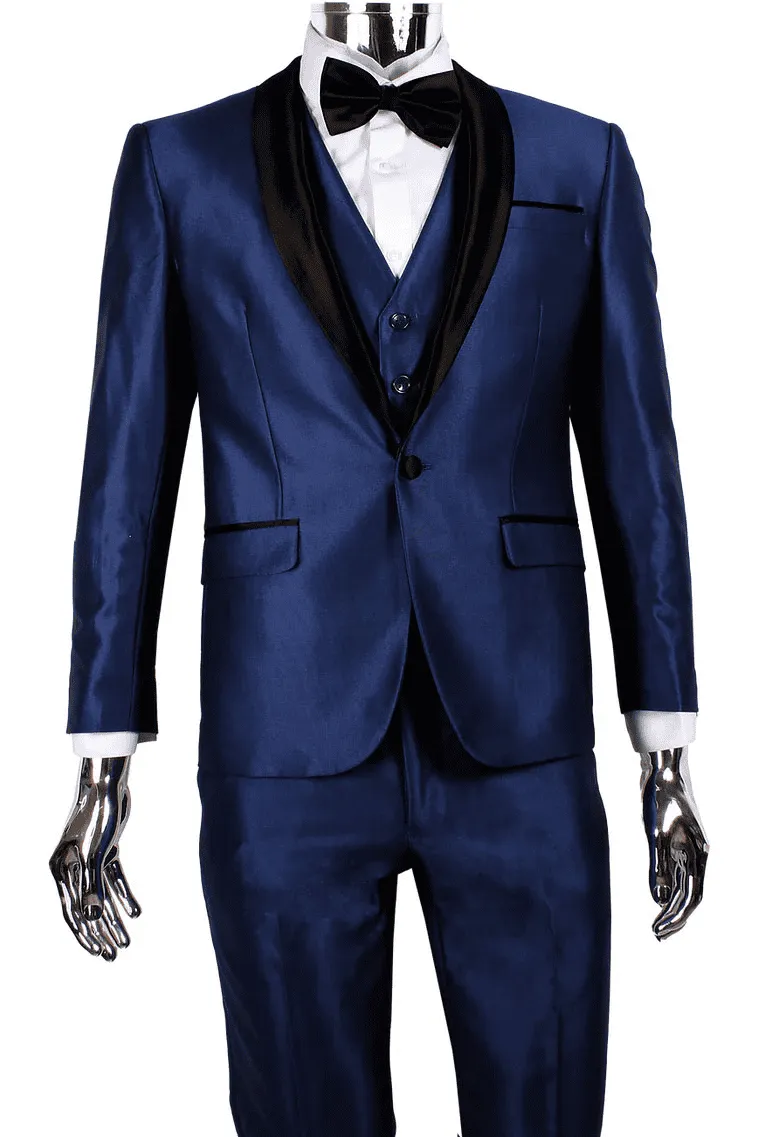 Indigo Blue Tuxedo - Mens Indigo Wedding Tuxedo - Cobalt Blue sold by Alberto Nardoni