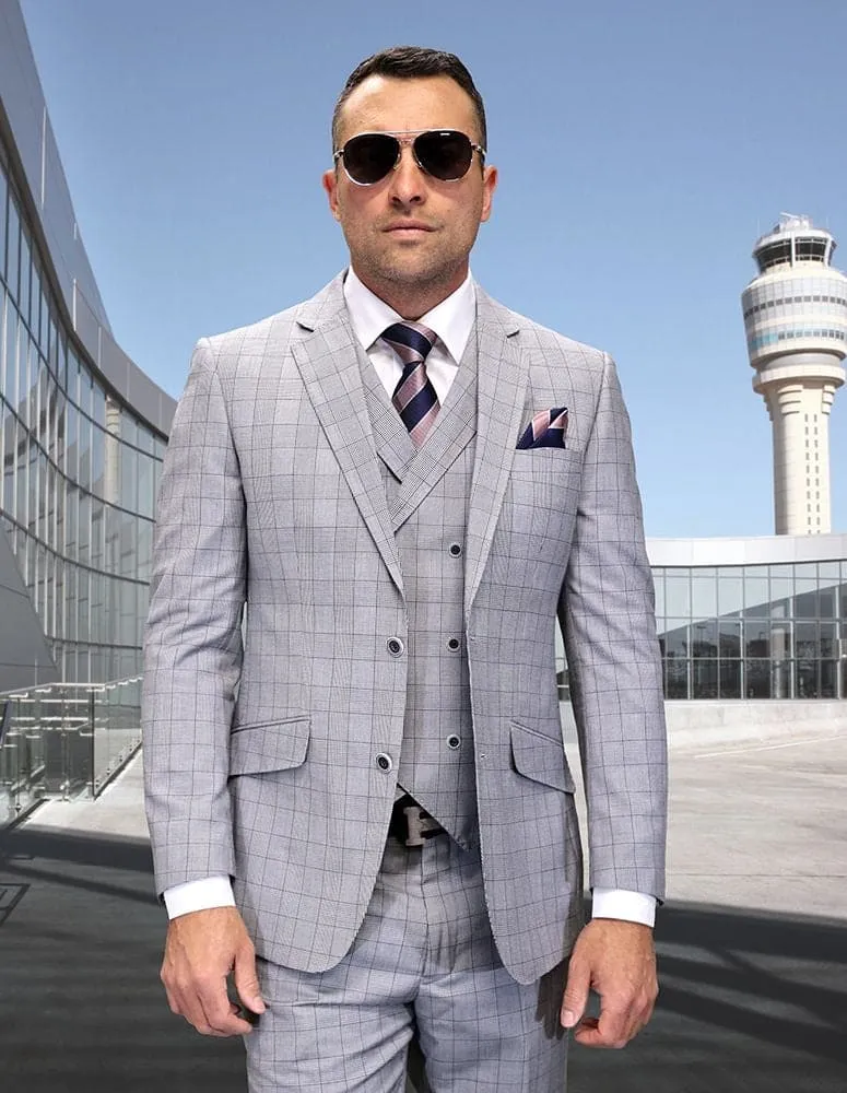 Statement Suits - Wool Suits - Modern Plaid Fit Perfect for Business in 10 colors sold by Alberto Nardoni