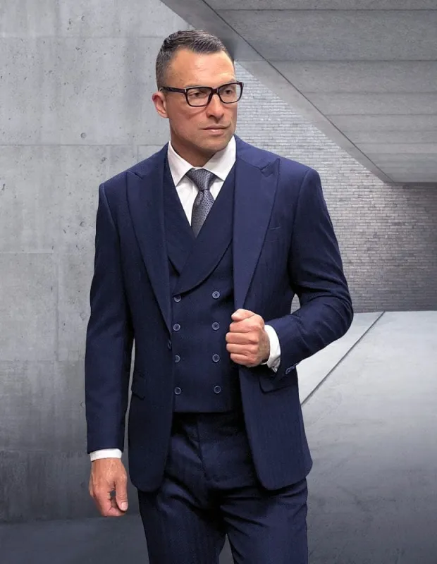 Statement Suits - Wool Suits - Modern Fit 8 Button Perfect for Business in 10 colors sold by Alberto Nardoni