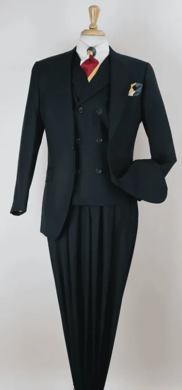 Big and Tall Business Suits - Suits For Big Man - Large Men's Hunter Green Vested Suits sold by Alberto Nardoni