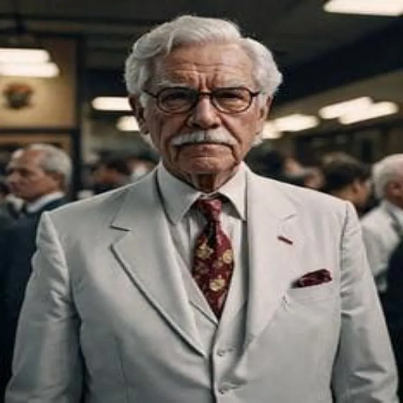 Mens Colonel Sanders White Double Breasted Suit One Chest Pocket Costume sold by Alberto Nardoni