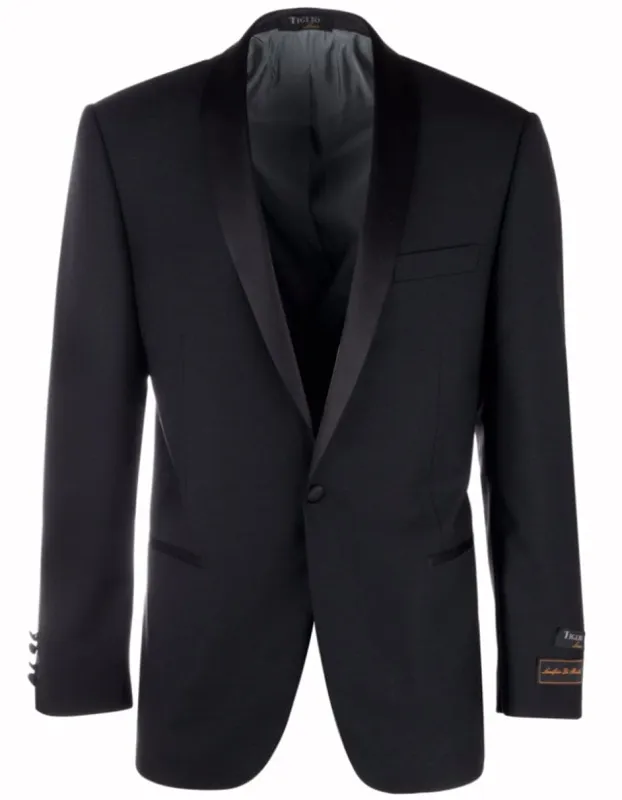 1 Button Designer Shawl Tuxedo in Black sold by Alberto Nardoni
