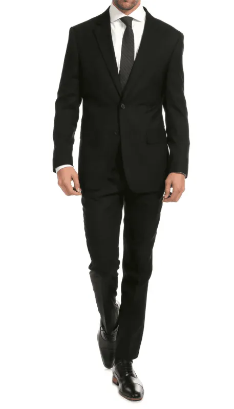 Mason  Black Men'S Premium 2 Piece Wool Slim Fit Suit sold by Alberto Nardoni