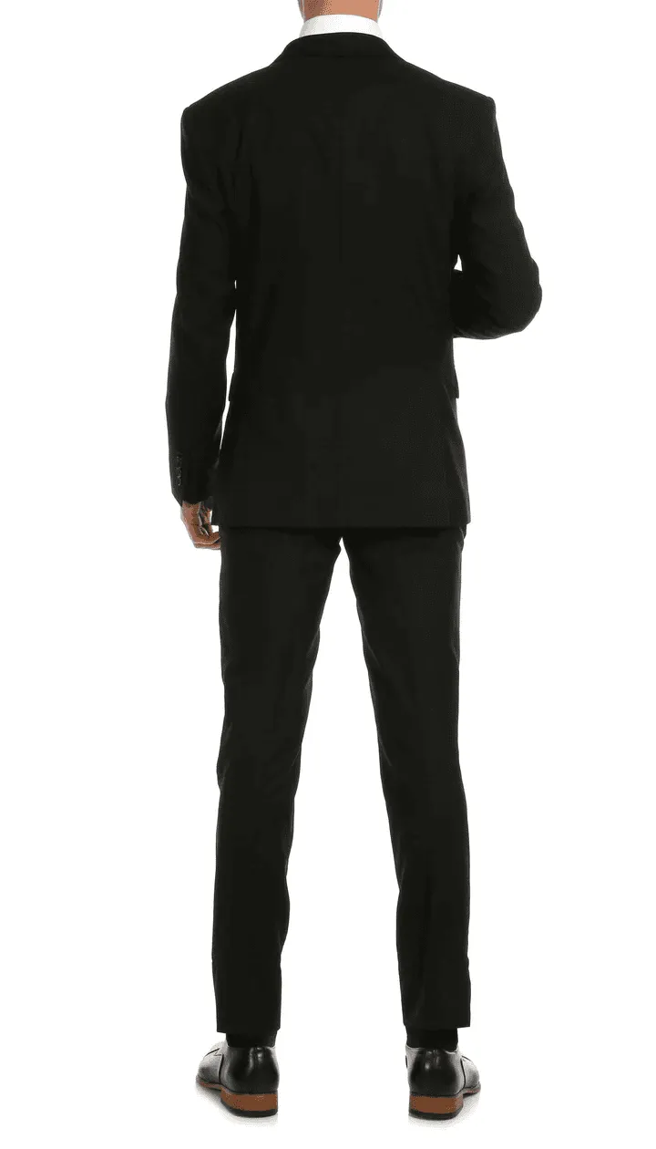 Mason Black Men'S Premium 2 Piece Wool Slim Fit Suit sold by Alberto Nardoni product image thumbnail 3