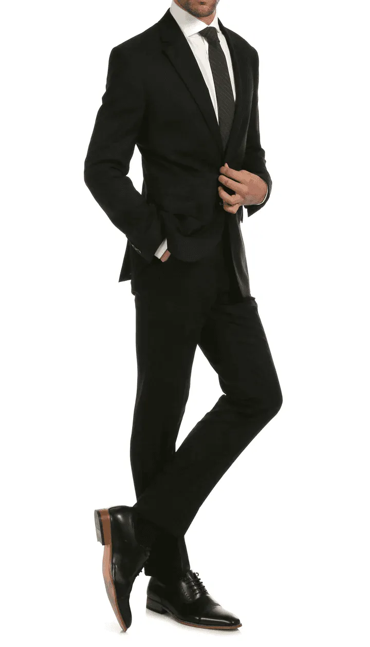 Mason Black Men'S Premium 2 Piece Wool Slim Fit Suit sold by Alberto Nardoni product image thumbnail 2