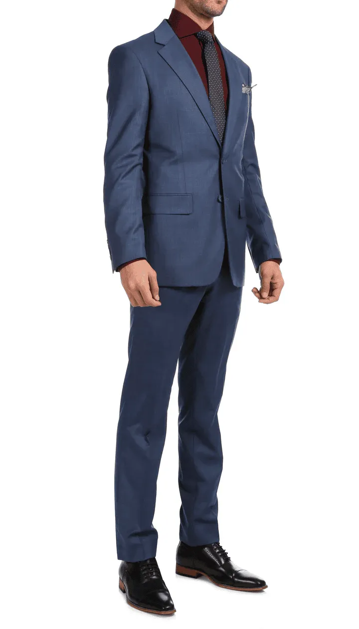 Mason Slate Men'S Premium 2 Piece Wool Slim Fit Suit sold by Alberto Nardoni product image thumbnail 2