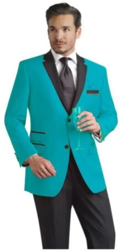 Mens Turquoise Blazer - Turquoise Suit Jacket sold by Alberto Nardoni