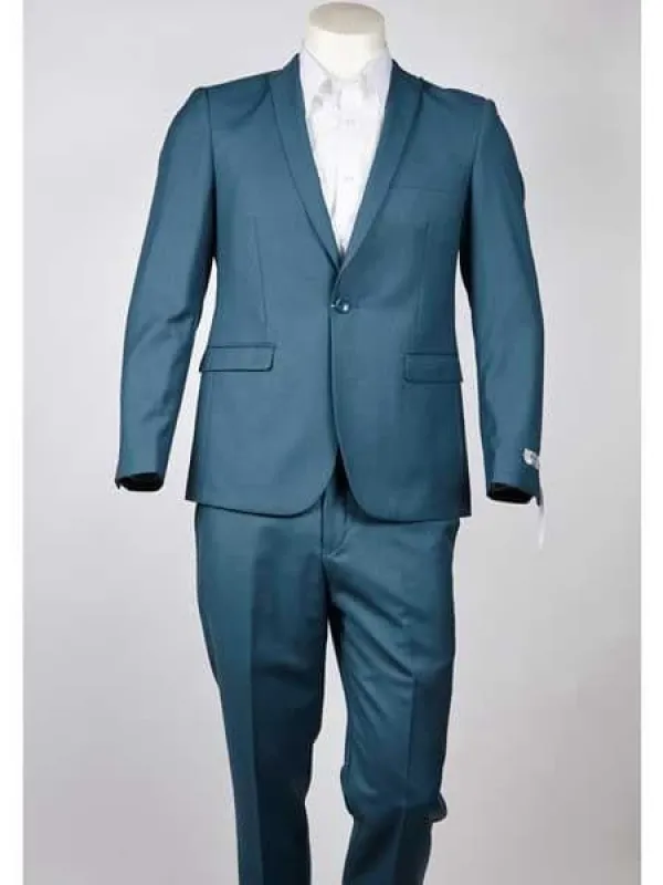 Mens Turquoise Blazer - Turquoise Suit Jacket sold by Alberto Nardoni