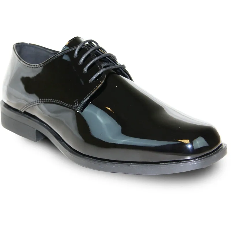 Mens Black Shiny Dress Shoe - Durable Rubber Outsole sold by Alberto Nardoni
