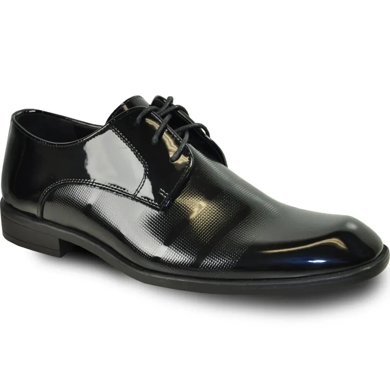Mens Black Shiny Dress Shoe -Classic Tuxedo Style Designed for Wedding sold by Alberto Nardoni