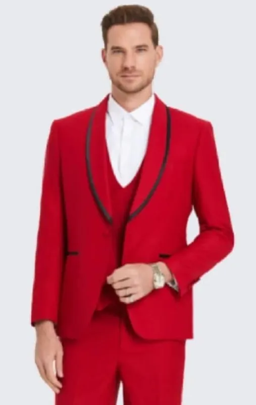 valentine blazer - valentines day Tuxedo - Red Tuxedo sold by Alberto Nardoni