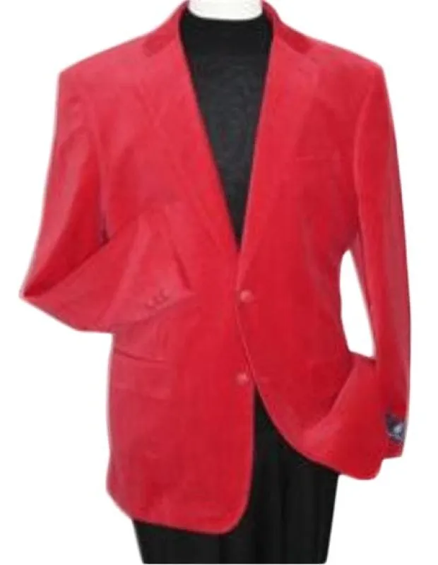 Wholesale Mens Jackets - Wholesale Blazer - Red Velvet Blazer made by Alberto Nardoni