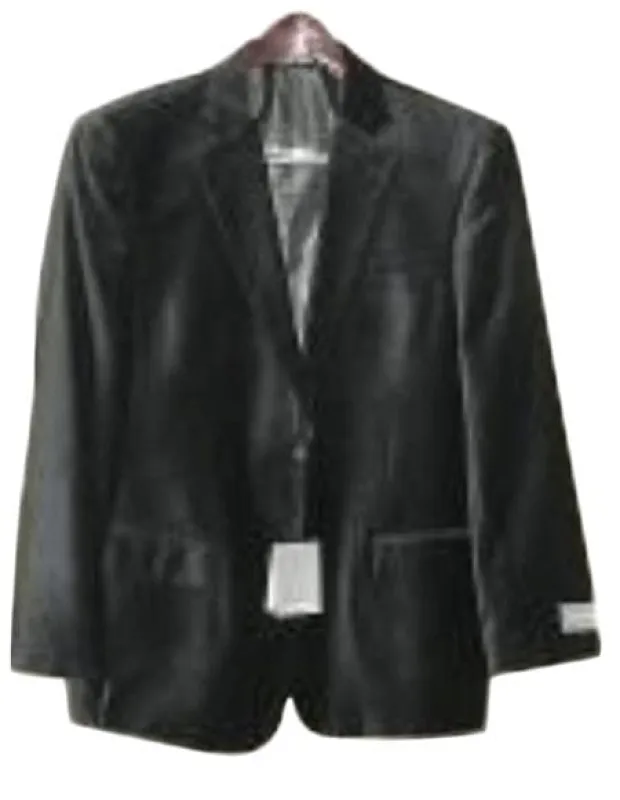 Wholesale Mens Jackets - Wholesale Blazer - Black Soft Velvet Coat Blazer sold by Alberto Nardoni