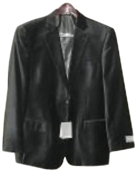 Wholesale Mens Jackets - Wholesale Blazer - Black Soft Velvet Coat Blazer sold by Alberto Nardoni