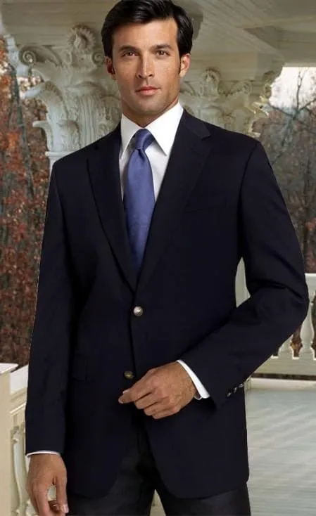 Wholesale Mens Jackets - Wholesale Blazer - Navy Blue Four-button Blazer sold by Alberto Nardoni