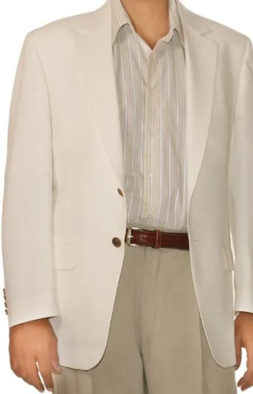 Wholesale Mens Jackets - Wholesale Blazer -White 2-button front Blazer sold by Alberto Nardoni