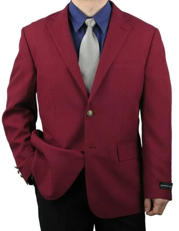 Wholesale Mens Jackets - Wholesale Blazer -Notch Lapel Burgundy Blazer sold by Alberto Nardoni