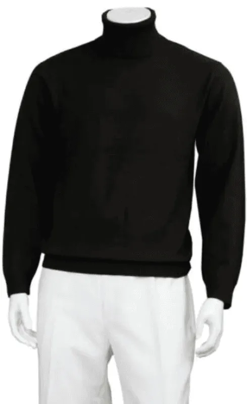 Mens Solid Pattern Sweater Black sold by Alberto Nardoni