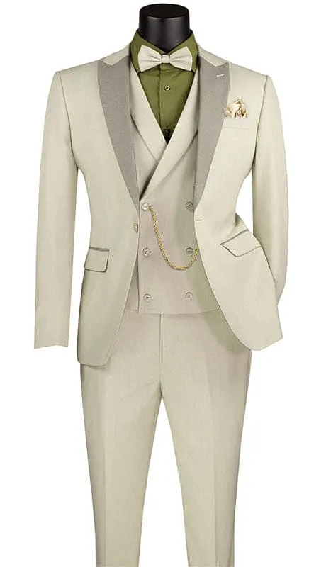 Champagne Color Suit - Champagne Wedding Tuxedo Ecru sold by Alberto Nardoni