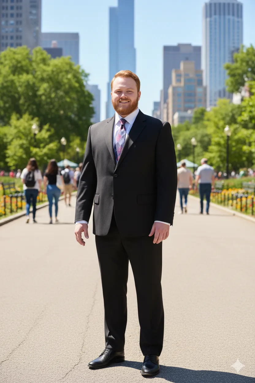 Mix And Match Suits Solid Black Men's Portly Fit Two Button Super 130s Suit Executive Fit Suit - Mens Portly Suit sold by Alberto Nardoni product image thumbnail 4