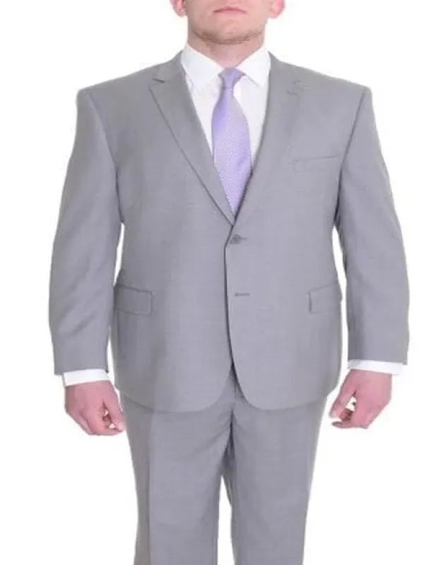 Men's Portly Fit Solid Gray Suit sold by Alberto Nardoni