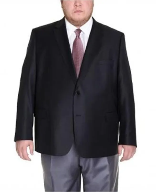 Men's Portly Fit Black Suit sold by Alberto Nardoni