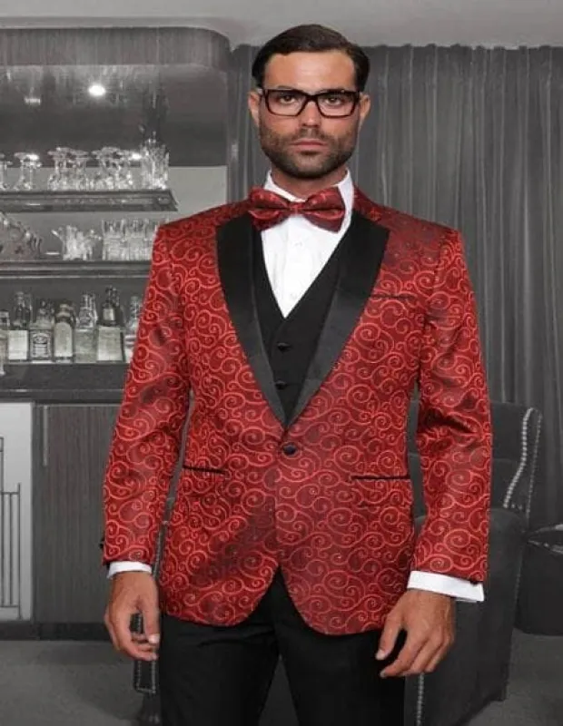 valentine blazer - valentines day Tuxedo - Red Tuxedo sold by Alberto Nardoni