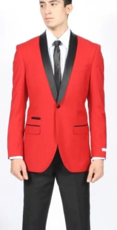valentine blazer - valentines day Tuxedo - Red Tuxedo sold by Alberto Nardoni