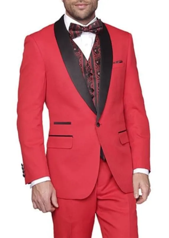 valentine blazer - valentines day Tuxedo - Red Tuxedo sold by Alberto Nardoni