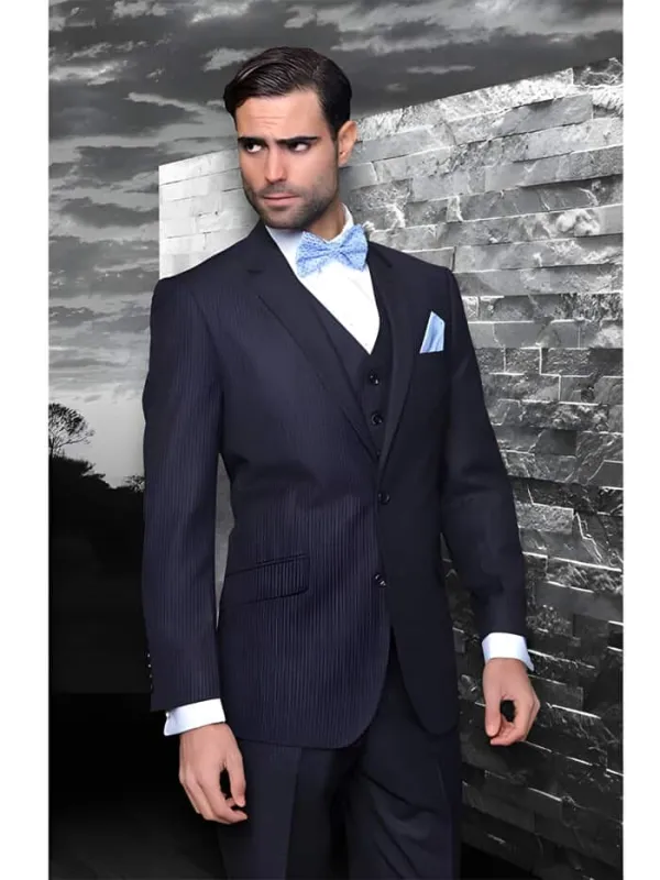 Mens Blue Wool Suit   - Any Brand Style Size made by Alberto Nardoni