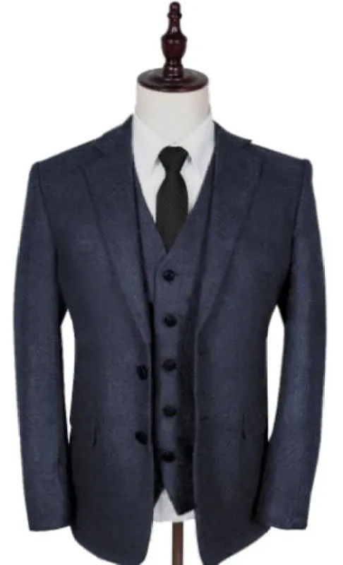 1930s Fashion Tweed ~ Herringbone Pattern  - Mens 1930 Suit -  1930s Tuxedo - Gray Suit sold by Alberto Nardoni