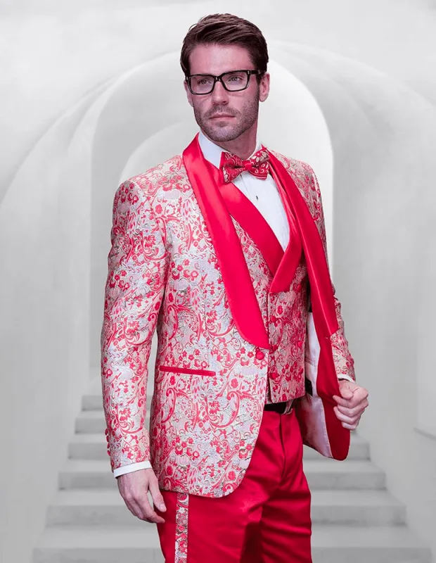 Red and Gold Tuxedo  - Prom Suit - Prom Tuxedos sold by Alberto Nardoni