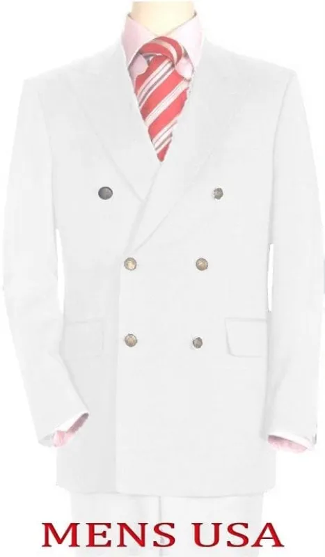 Mens Double Breasted White Dinner Jacket sold by Alberto Nardoni