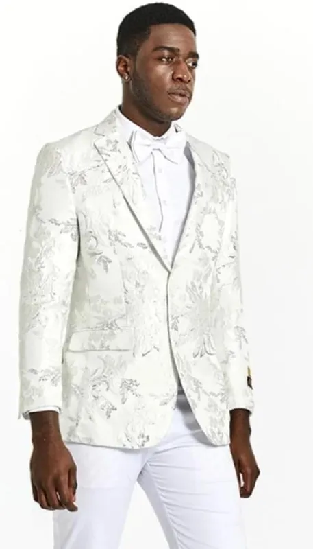 Mens Big and Tall Tuxedo -White Tuxedo sold by Alberto Nardoni