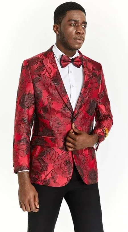 Mens Big and Tall Tuxedo -Red Tuxedo sold by Alberto Nardoni