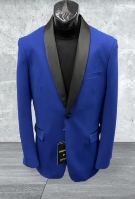 Mens Big and Tall Tuxedo -Blue Tuxedo sold by Alberto Nardoni